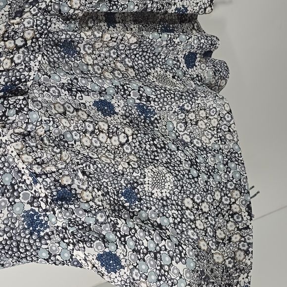 {Suncoo Paris} Blue Floral Print Blouse with Tassle Details - Size XS - Picture 9 of 17